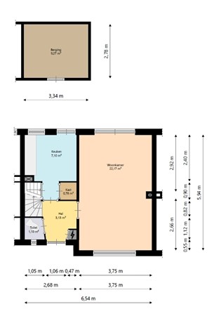 Floorplan - Waddenstraat 17, 1779 XA Den Oever